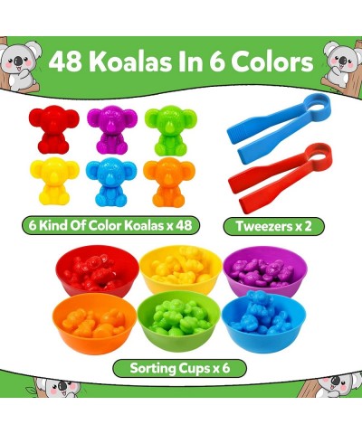 Counting Koalas Toys Matching Games with Color Sorting Bowls Preschool Learning Activities for Math Montessori STEM Education...