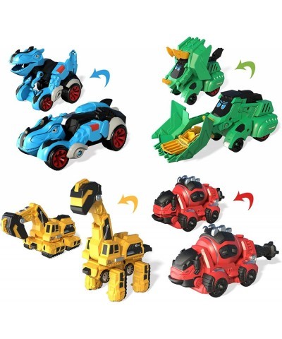 Transform Toys 4 Automatic Transform Toys Dinosaur Cars-Toy Cars Dinosaur Toy for Toddler Boy Toys Dino Toys T-rex Dinosaur T...