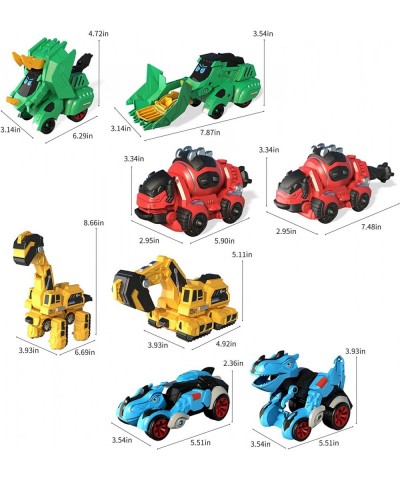 Transform Toys 4 Automatic Transform Toys Dinosaur Cars-Toy Cars Dinosaur Toy for Toddler Boy Toys Dino Toys T-rex Dinosaur T...