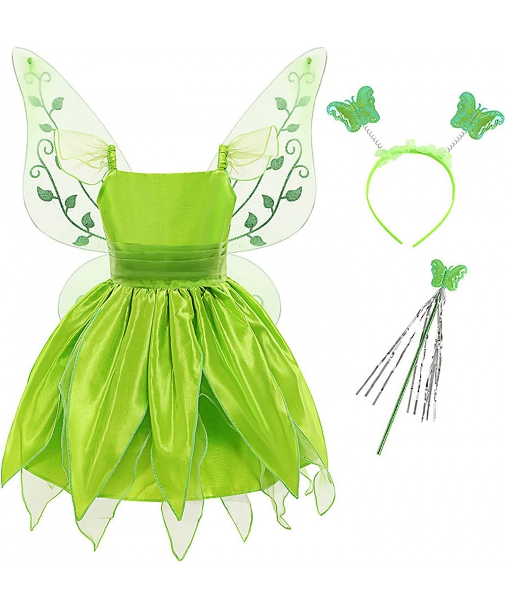 Children Girls Tinker-Bell Princess Costume Sleeveless Elf Cosplay Dress with Accessories $38.93 Kids' Costumes