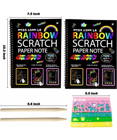 Magic Rainbow Scratch Paper Note Art and Craft Supplies for Kids Ages 8-12 Toys for 3 4 5 6 7 8 Year Old Girls Scratch Arts S...