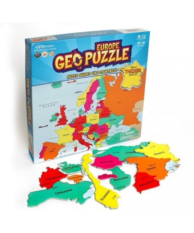 — GeoPuzzle Europe — Educational Kid Toys for Boys and Girls 58 Piece Geography Jigsaw Puzzle Jumbo Size Kids Puzzle — Ages 4...