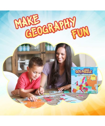 — GeoPuzzle Europe — Educational Kid Toys for Boys and Girls 58 Piece Geography Jigsaw Puzzle Jumbo Size Kids Puzzle — Ages 4...