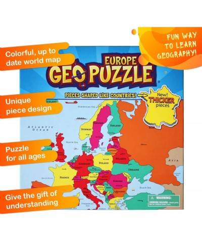 — GeoPuzzle Europe — Educational Kid Toys for Boys and Girls 58 Piece Geography Jigsaw Puzzle Jumbo Size Kids Puzzle — Ages 4...