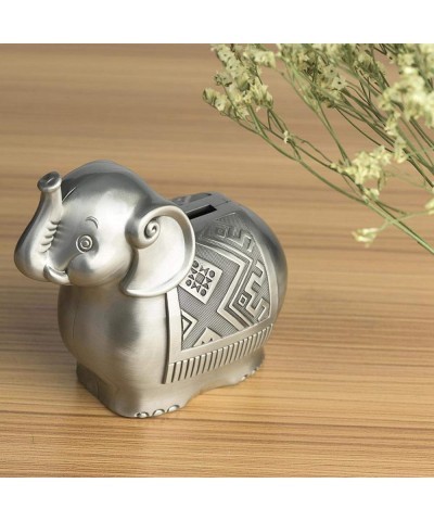 Money Boxes Alloy Material Cute Elephant Shape Coin Bank Money Saving Box Piggy Bank Ornaments for Kid Gift $43.33 Kids' Mone...