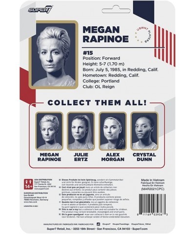 USWNT Players Megan Rapinoe 3.75 in Supersports Action Figure $31.54 Action Figures