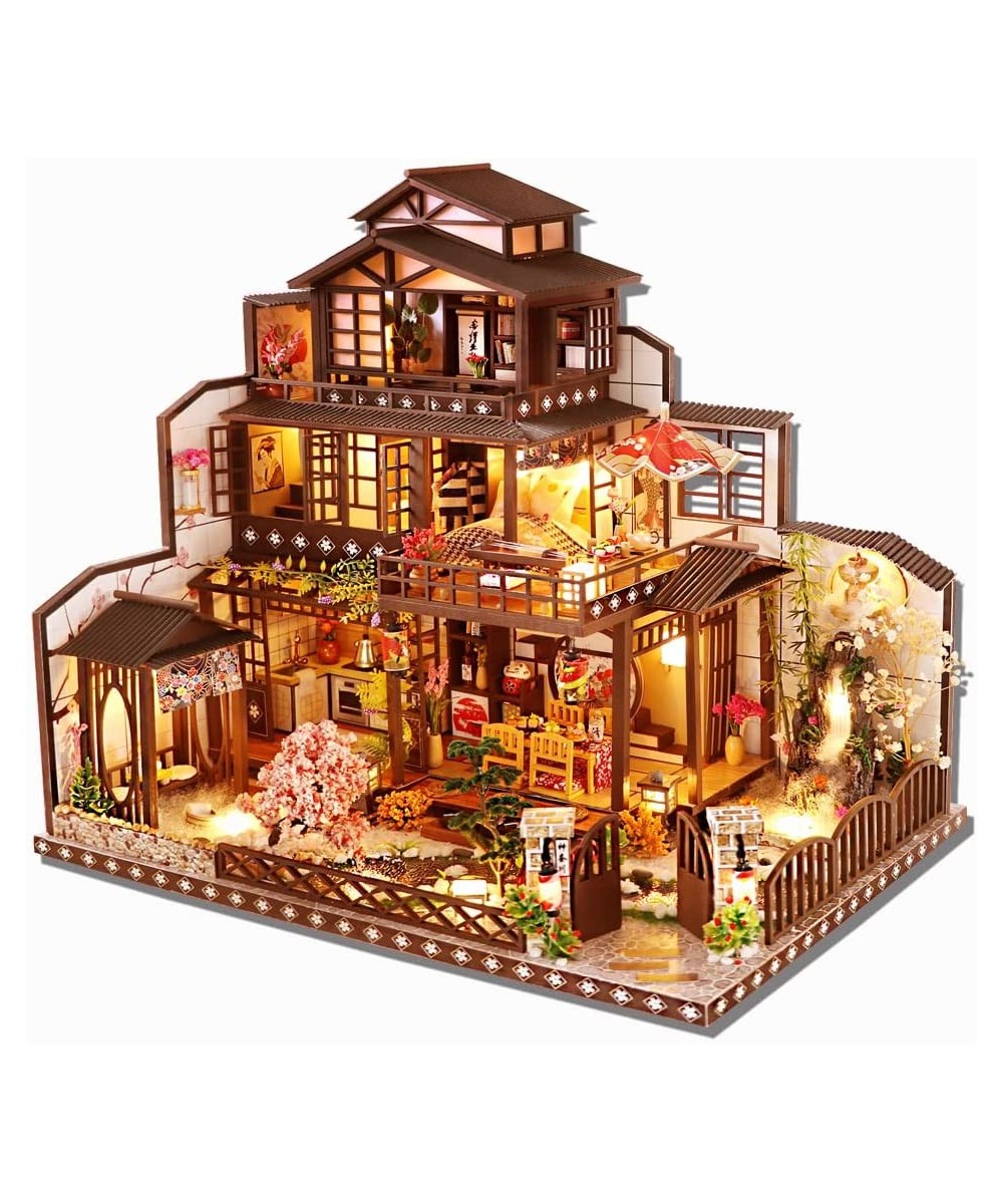 DIY Miniature Dollhouse Kit with Furniture and LED Lights Japanese Wooden Dollhouse Includes Dustcover and Music Box Decent G...