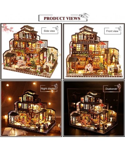 DIY Miniature Dollhouse Kit with Furniture and LED Lights Japanese Wooden Dollhouse Includes Dustcover and Music Box Decent G...