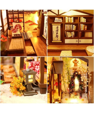 DIY Miniature Dollhouse Kit with Furniture and LED Lights Japanese Wooden Dollhouse Includes Dustcover and Music Box Decent G...