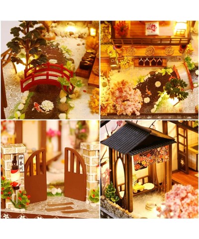 DIY Miniature Dollhouse Kit with Furniture and LED Lights Japanese Wooden Dollhouse Includes Dustcover and Music Box Decent G...