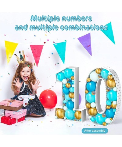 Number Balloon Marquee Numbers 0 Pre-Cut Kit Cardboard Light Up Mosaic Frame Large Foam Board for Birthday Giant Backdrop Boy...