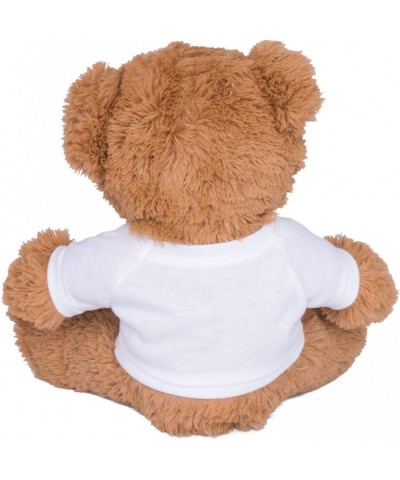 Cute Custom Teddy Bear with Personalized Custom Text: 8 Inch Brown Teddy Bear Valentine's Day Stuffed Animal White Shirt YT $...