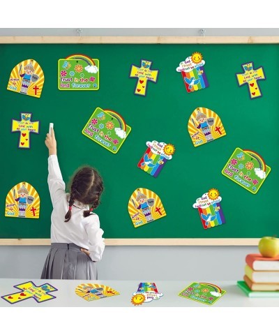 24 Pcs Armor of God DIY Craft Kit Religious Sunday School Crosses Craft Kits Stickers Supplies Decorations Christmas Classroo...