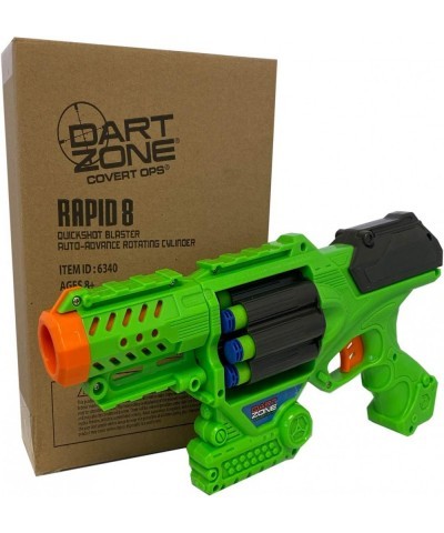 Rapid-8 Quickshot Auto-Advance Rotating Cylinder Dart Blaster with 8 Universal Waffle-Tip Darts 12 inches $22.97 Toy Foam Bla...