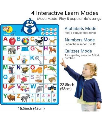 Electronic Interactive Alphabet Wall Chart ABC Learning for Toddler Best Educational Toy for Kids 3-5 yr Old Birthday Poster ...