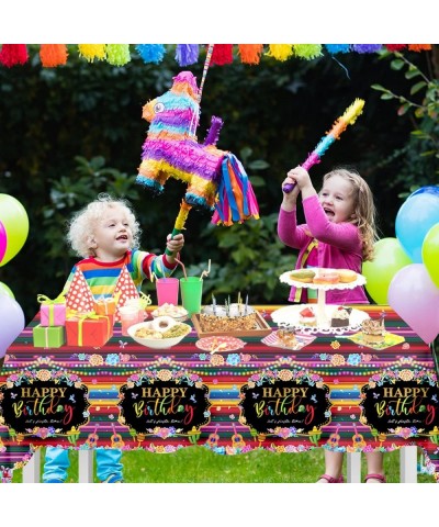 3Pcs Mexican Tablecloths-Fiesta Birthday Party Decorations Cinco De Mayo Plastic Table Cover Mexican Theme Party Supplies $17...