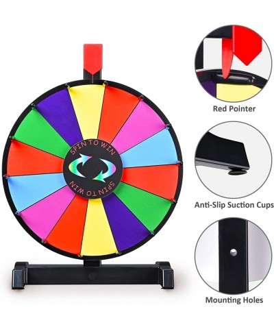 12" Color Prize Wheel Wall Mounted or Tabletop 14 Slots Heavy Duty Editable Spinning Wheel for Fortune Spinning Game Carnival...