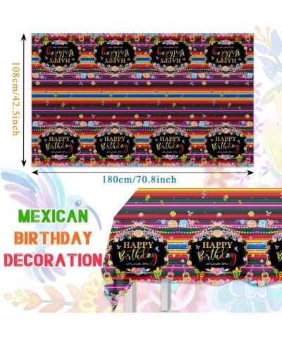 3Pcs Mexican Tablecloths-Fiesta Birthday Party Decorations Cinco De Mayo Plastic Table Cover Mexican Theme Party Supplies $17...