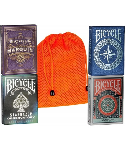 Bicycle Muralis Stargazer Observatory Odyssey Marquis Playing Card Custom Bundle with Orange Mesh Storage Pouch $48.76 Card G...