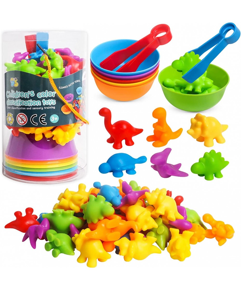 Color Sorting and Counting Dinosaurs Toys for Toddlers 3 5 4 Years Old Preschool Matching Learning Educational Game Montessor...