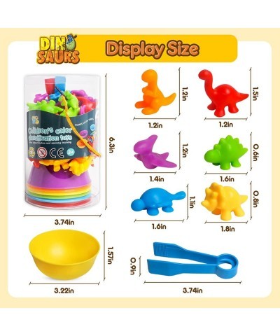 Color Sorting and Counting Dinosaurs Toys for Toddlers 3 5 4 Years Old Preschool Matching Learning Educational Game Montessor...