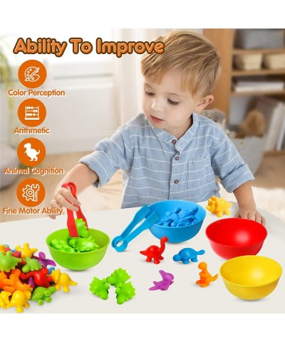 Color Sorting and Counting Dinosaurs Toys for Toddlers 3 5 4 Years Old Preschool Matching Learning Educational Game Montessor...