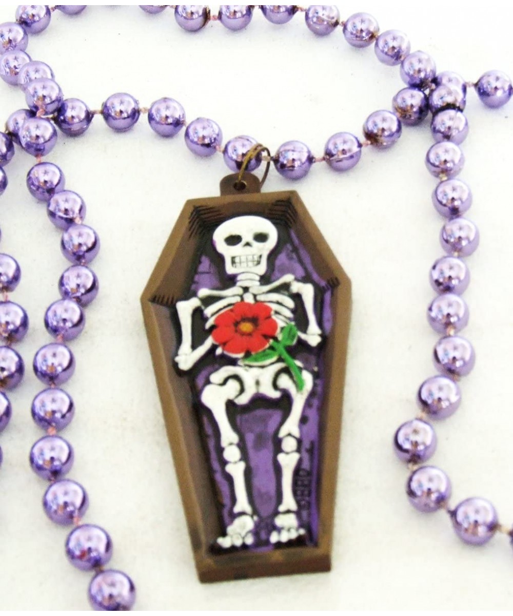 Day of The Dead Skeleton Coffin Mardi Gras Bourbon Street Mardi Gras Beads New Orleans Bayou Lousianna Cajun Creole Party $20...