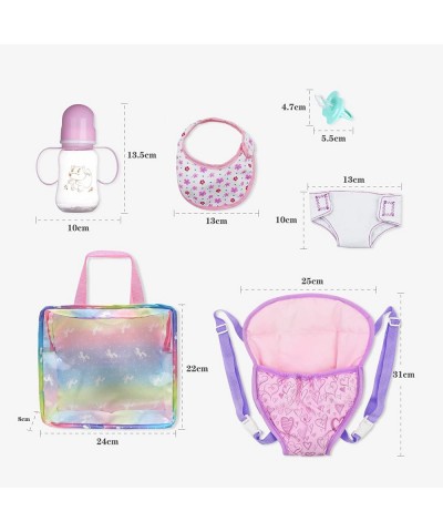 6 pcs Baby Doll Clothing Accessories for 14 in to 18 in Baby Dolls Baby Doll Zipper Clothing Storage Tote Bag Convenient Trav...