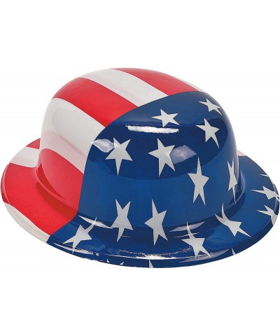 American Flag Plastic Derby Hat 1 pc for Fourth of July - Apparel Accessories - Hats - Party Hats - Fourth of July - 1 Piece ...