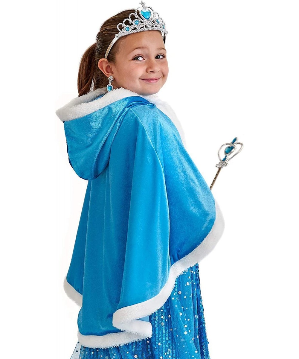 Snow Princess Cape – Kids Ice Blue Cape with Hood Children’s Warm Winter Wrap Shawl (Cape Only Size X-Large 7-8 Yrs) $35.30 K...