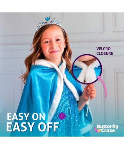 Snow Princess Cape – Kids Ice Blue Cape with Hood Children’s Warm Winter Wrap Shawl (Cape Only Size X-Large 7-8 Yrs) $35.30 K...