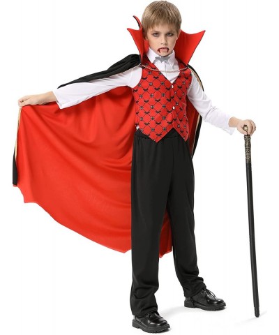 Kids Vampire Costume Vampire Costume for Boys with Vampire Cane Kids Halloween Party Dress Up and Cosplay $29.13 Kids' Costumes