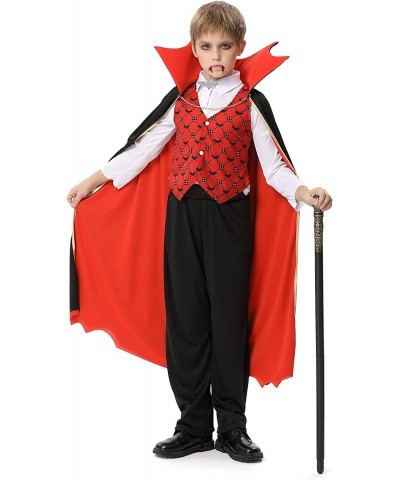 Kids Vampire Costume Vampire Costume for Boys with Vampire Cane Kids Halloween Party Dress Up and Cosplay $29.13 Kids' Costumes