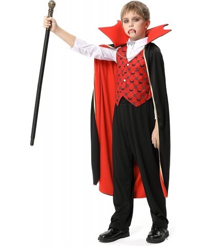 Kids Vampire Costume Vampire Costume for Boys with Vampire Cane Kids Halloween Party Dress Up and Cosplay $29.13 Kids' Costumes