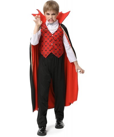 Kids Vampire Costume Vampire Costume for Boys with Vampire Cane Kids Halloween Party Dress Up and Cosplay $29.13 Kids' Costumes