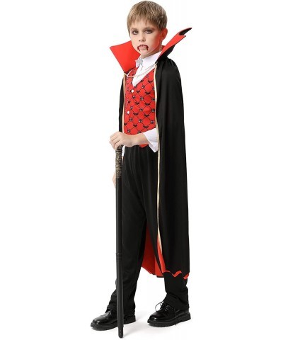 Kids Vampire Costume Vampire Costume for Boys with Vampire Cane Kids Halloween Party Dress Up and Cosplay $29.13 Kids' Costumes