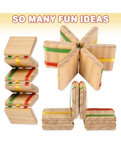 Wooden Jacob’s Ladder Toy Set of 2 Wood Retro Toys for Kids and Adults Optical Illusion Fidget Toys Magic Birthday Party Favo...