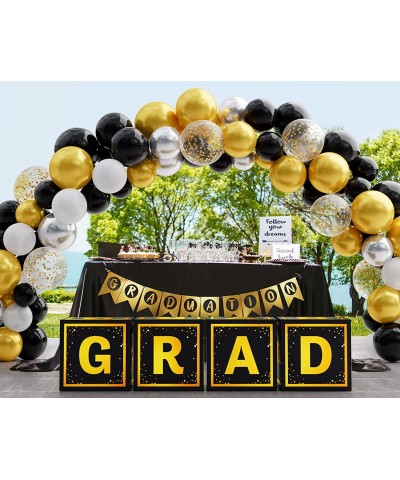 2023 Graduation Party Decorations - 68 PCS College Graduation Party Supplies Includes 4 PCS Grad Balloon Block Boxes with Let...