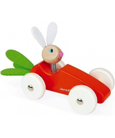 Wooden Rabbit Lapin Carrot Car Push Car - Ages 12 Months+ - J08247 $29.93 Early Development & Activity Toys