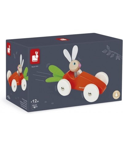 Wooden Rabbit Lapin Carrot Car Push Car - Ages 12 Months+ - J08247 $29.93 Early Development & Activity Toys