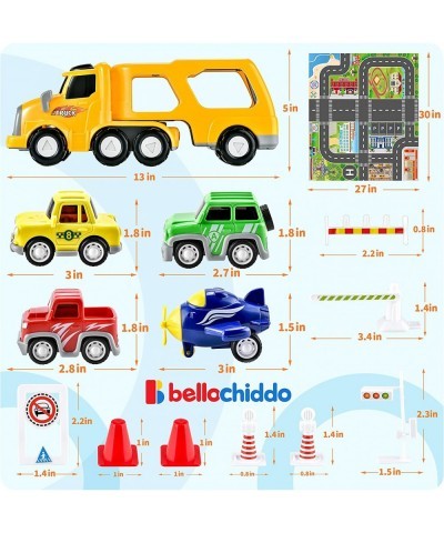 Toddler Toys for 2 3 4 5 6 Years Old Boys STEM Educational Construction Vehicle Toys with Play Map Transport Carrier Truck fo...