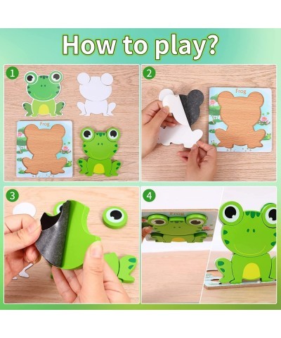 Wooden Animal Magnetic Puzzles Set for Toddlers Toys 1 2 3 Years Old Boys & Girls Educational Developmental Toys Gift with 6 ...