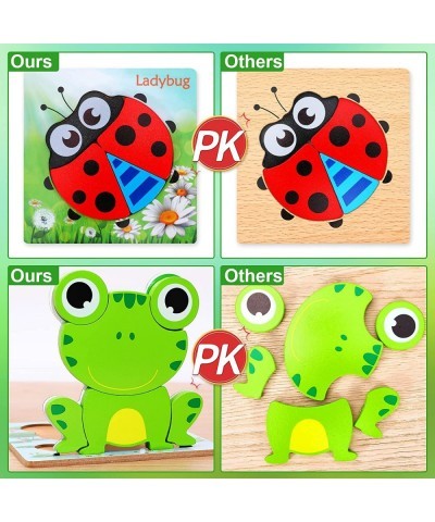 Wooden Animal Magnetic Puzzles Set for Toddlers Toys 1 2 3 Years Old Boys & Girls Educational Developmental Toys Gift with 6 ...