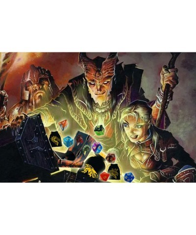 6 Sets DND Dice Polyhedral Dungeons and Dragons DND RPG MTG Table Game Dice Bulk with Free Six Drawstring Bags and D&D Dice T...