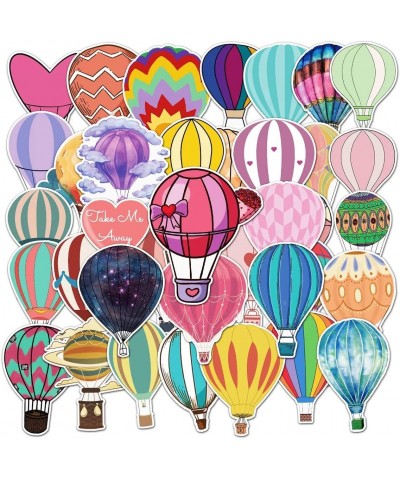 Hot Air Balloon Stickers 50 Pieces Aesthetic Stylish Waterproof Vinyl Kids Teen Adult Water Bottle Scrapbook Laptop Cell Phon...