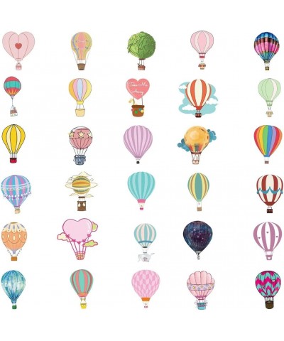 Hot Air Balloon Stickers 50 Pieces Aesthetic Stylish Waterproof Vinyl Kids Teen Adult Water Bottle Scrapbook Laptop Cell Phon...