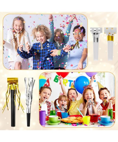 80 Pieces Party Noise Makers 8 Styles of Birthday Blowers Party Horns and Blowers Party Blowouts Whistles Fringed Musical Blo...