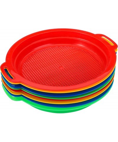 8 Pack Sand Sifter Sieves for Beach Sand Beach Toy Gardening Digging Finding Treasure Shells Rocks Multicolor Plastic Sand Si...