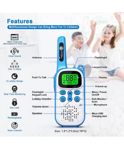 Kids Toys for 3-15 Year Old Boys Girls Walkie Talkies for Kids 22 Channels 2 Way Radio Gift Toys with Backlit LCD Flashlight ...