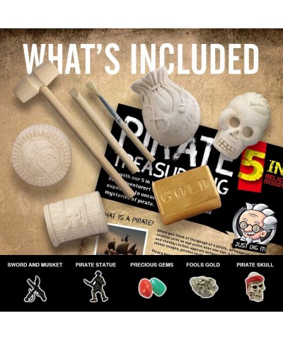 XXTOYS Pirate Treasures Dig Kit Break Into 5 Bricks Treasure Excavation Kits Pirate Toys Gems Dig Kits Interactive Excavating...